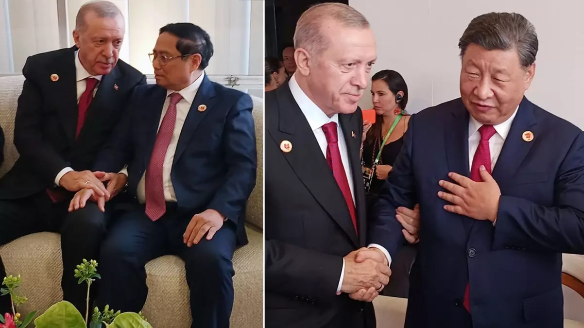 G20 Zirvesi’nde Asyalı liderler bir araya gelen Erdoğan’ın samimi tavırları dikkat çekti